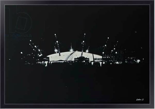 Постер O2 Arena, North Greenwich, London, Black & white, 2016 с типом исполнения На холсте в раме в багетной раме 221-01