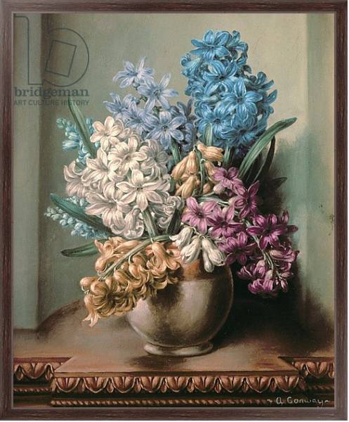 Постер AB/313 Hyacinths in a Pottery Vase с типом исполнения На холсте в раме в багетной раме 221-02