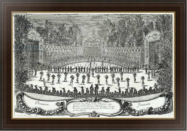 Постер The First Day of the Festival of 'Les Plaisirs de l'Ile Enchantee', 7th May 1664 с типом исполнения На холсте в раме в багетной раме 1.023.151