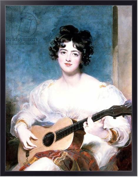 Постер Lady Wallscourt, 1825 с типом исполнения На холсте в раме в багетной раме 221-01