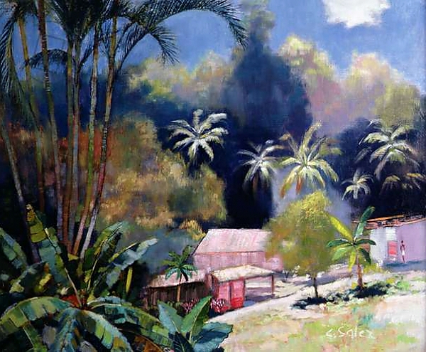 Постер Tropical Forest, Martinique с типом исполнения На холсте без рамы