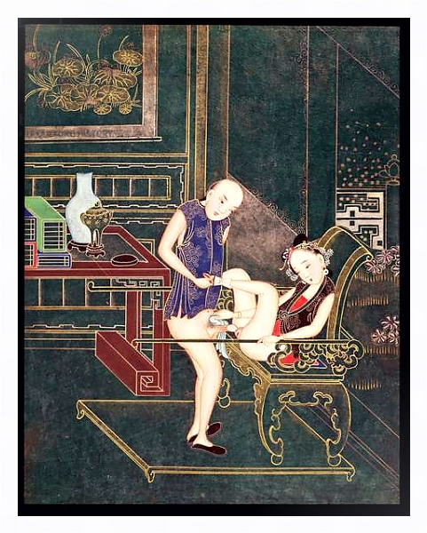 Постер Erotic Scene 5 с типом исполнения На холсте в раме в багетной раме 221-03
