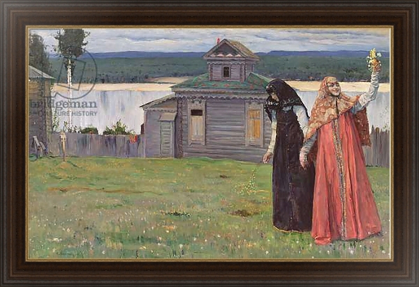 Постер In a Secluded Monastery, 1915 с типом исполнения На холсте в раме в багетной раме 1.023.151