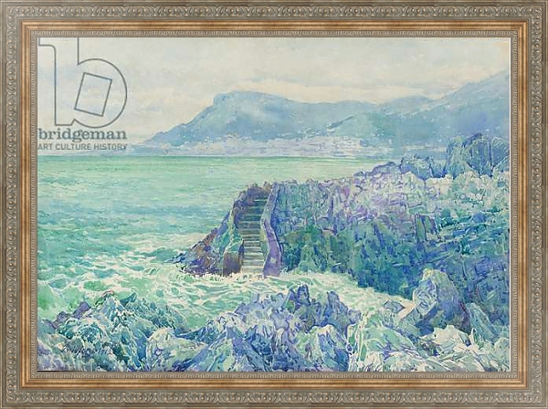 Постер Rocks on a beach on the Cote d'Azur, 1912 с типом исполнения На холсте в раме в багетной раме 484.M48.310