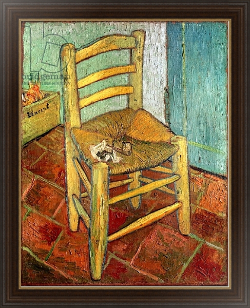 Постер Vincent's Chair, 1888 с типом исполнения На холсте в раме в багетной раме 1.023.151