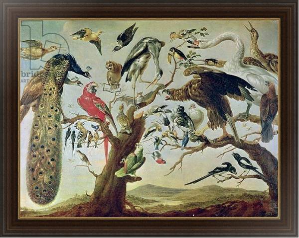 Постер The Bird's Concert 2 с типом исполнения На холсте в раме в багетной раме 1.023.151