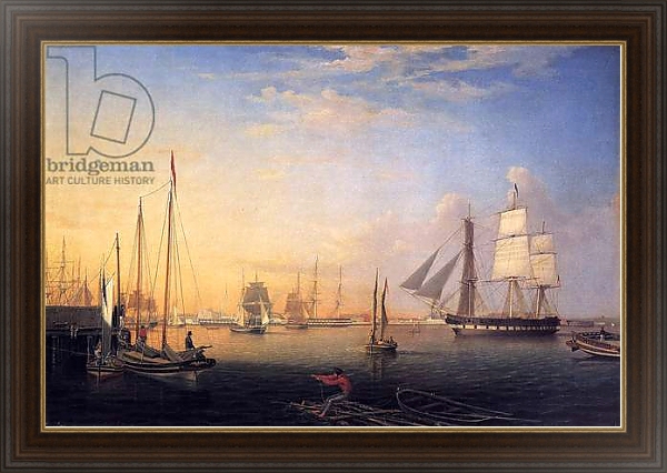 Постер Baltimore Harbour, 1850 с типом исполнения На холсте в раме в багетной раме 1.023.151