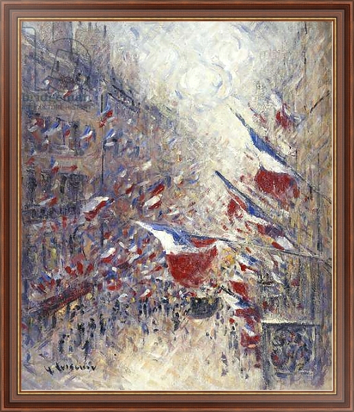 Постер The Fourteenth of July in Paris, с типом исполнения На холсте в раме в багетной раме 35-M719P-83