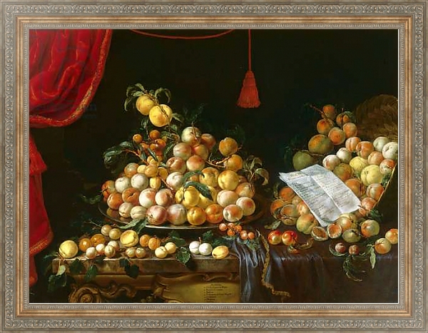 Постер Peaches and apricots с типом исполнения На холсте в раме в багетной раме 484.M48.310