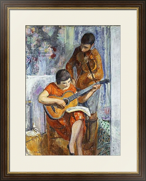 Постер The Musicians; Les musiciens, c.1930 с типом исполнения Под стеклом в багетной раме 1.023.036