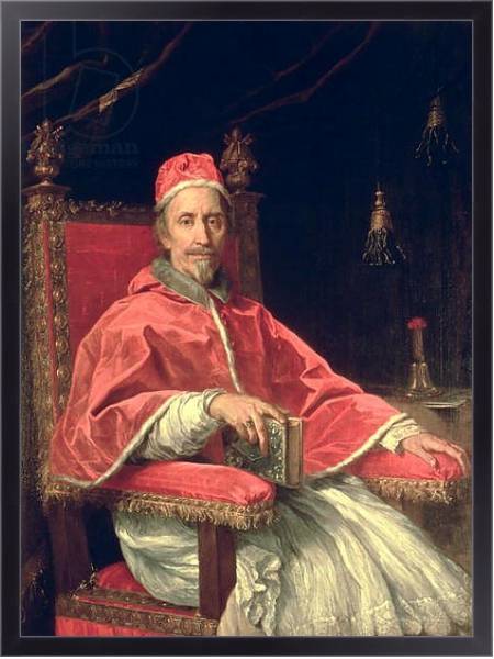 Постер Portrait of Pope Clement IX с типом исполнения На холсте в раме в багетной раме 221-01