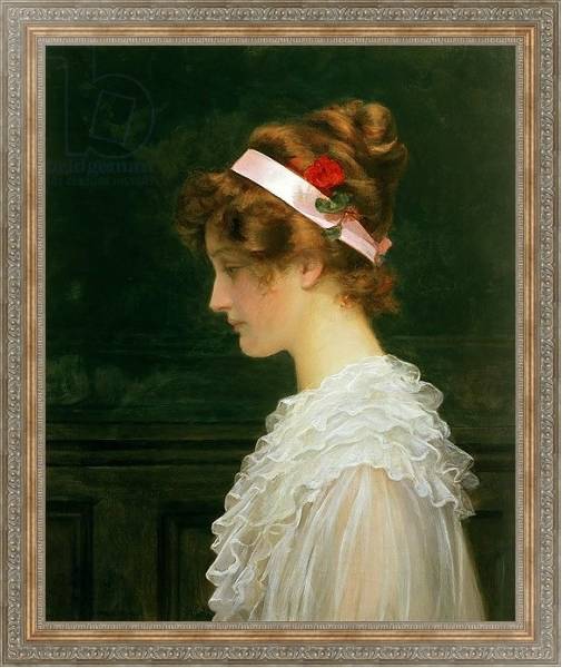 Постер Profile of a young girl с типом исполнения На холсте в раме в багетной раме 484.M48.310
