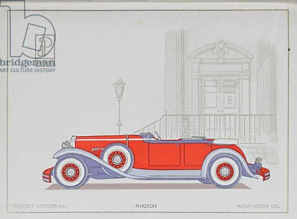 Постер DuPont Motor Cars: Phaeton, 1921 с типом исполнения На холсте без рамы