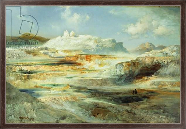Постер Jupiter Terrace, Yellowstone, 1893 с типом исполнения На холсте в раме в багетной раме 221-02