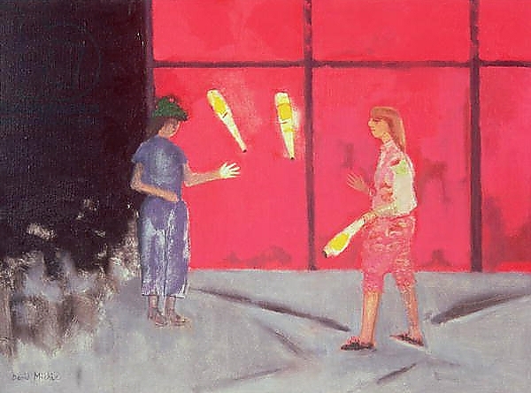 Постер Jugglers at the Beaubourg, 1975 с типом исполнения На холсте без рамы