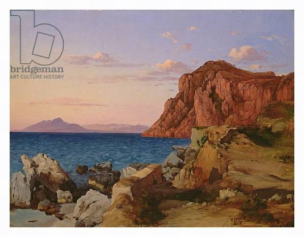 Постер Rocky Landscape, 19th century с типом исполнения На холсте в раме в багетной раме 221-03