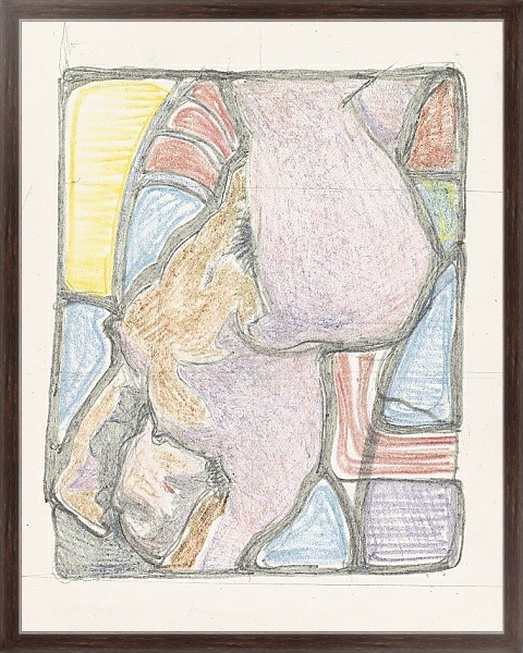 Постер Liggende naakte vrouw с типом исполнения На холсте в раме в багетной раме 221-02