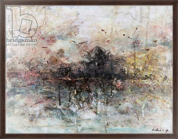 Постер Abscape 1, abstract, landscape,, painting с типом исполнения На холсте в раме в багетной раме 221-02