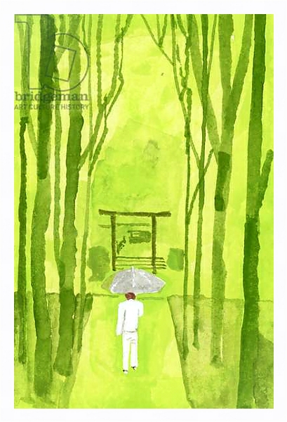 Постер ise shrine; Torii is the entrance to the shrine;2016 с типом исполнения На холсте в раме в багетной раме 221-03