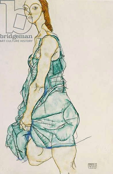 Постер Upright Standing Woman, 1912 с типом исполнения На холсте без рамы