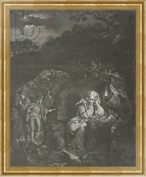 Постер A Philosopher by Lamplight, engraved by William Pether 1770 с типом исполнения На холсте в раме в багетной раме NA033.1.051