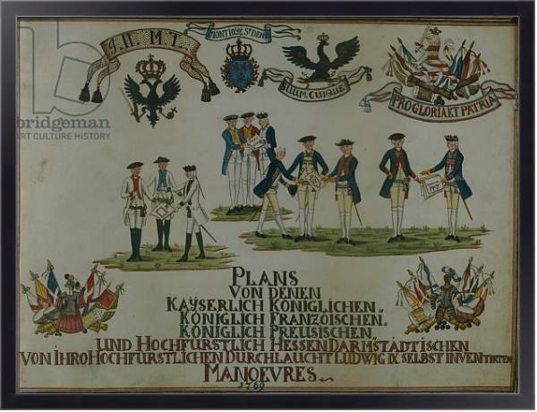 Постер A collection of maneouvre plans of Louis IX of Hesse-Darmstadt с типом исполнения На холсте в раме в багетной раме 221-01