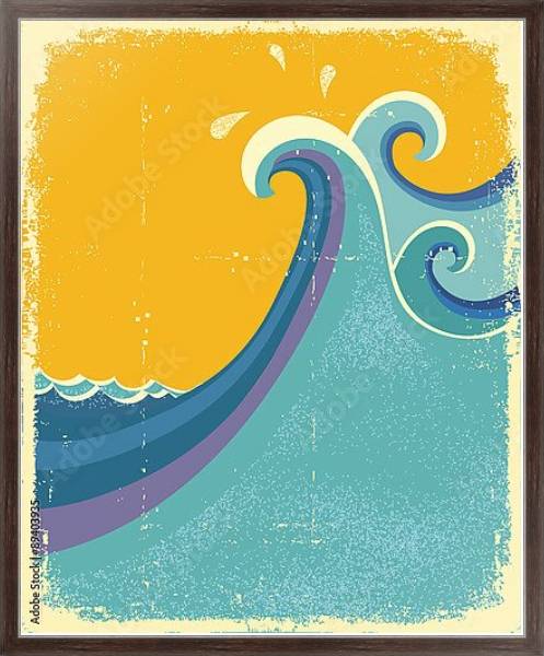 Постер Море 2 с типом исполнения На холсте в раме в багетной раме 221-02