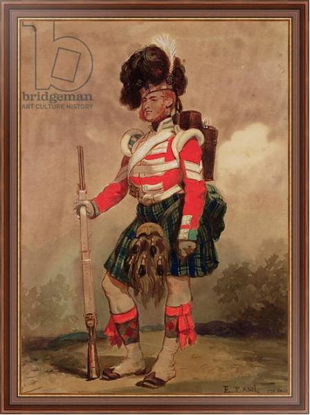 Постер A Soldier of the 79th Highlanders at Chobham Camp in 1853 с типом исполнения На холсте в раме в багетной раме 35-M719P-83