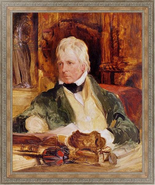Постер Portrait of Sir Walter Scott, c.1824 с типом исполнения На холсте в раме в багетной раме 484.M48.310