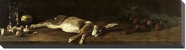 Постер Still Life with a Hare, 1863 с типом исполнения На холсте без рамы