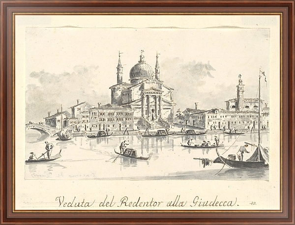 Постер The Church of the Redentore from the Giudecca Canal с типом исполнения На холсте в раме в багетной раме 35-M719P-83