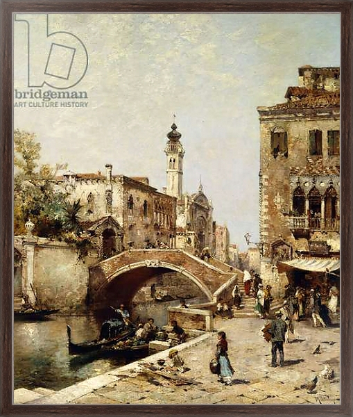 Постер Santa Catarina Canal, Venice, с типом исполнения На холсте в раме в багетной раме 221-02