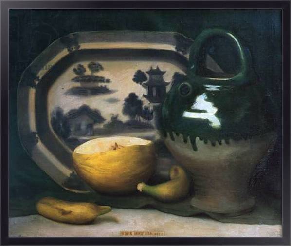 Постер Still life with melon, 1908 с типом исполнения На холсте в раме в багетной раме 221-01