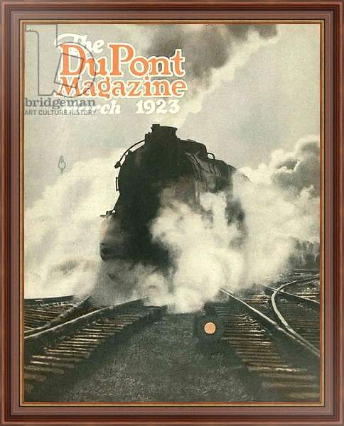 Постер Train, front cover of the 'DuPont Magazine', March 1923 с типом исполнения На холсте в раме в багетной раме 35-M719P-83