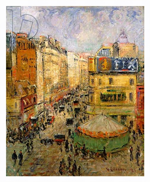 Постер Rue de Clignancourt, 1924 с типом исполнения На холсте в раме в багетной раме 221-03