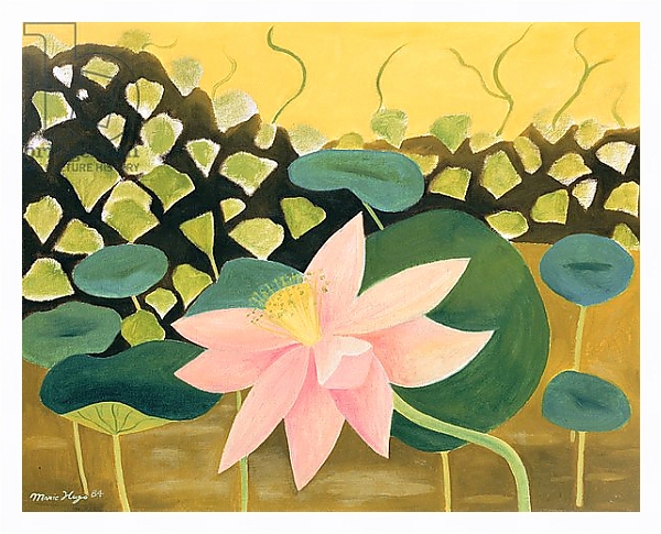 Постер Lotus Flower, 1984 с типом исполнения На холсте в раме в багетной раме 221-03