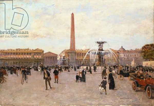 Постер La Place de la Concorde, с типом исполнения На холсте без рамы