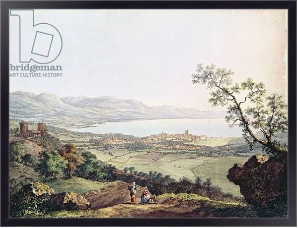 Постер View of Geneva from Saconex in Savoy с типом исполнения На холсте в раме в багетной раме 221-01