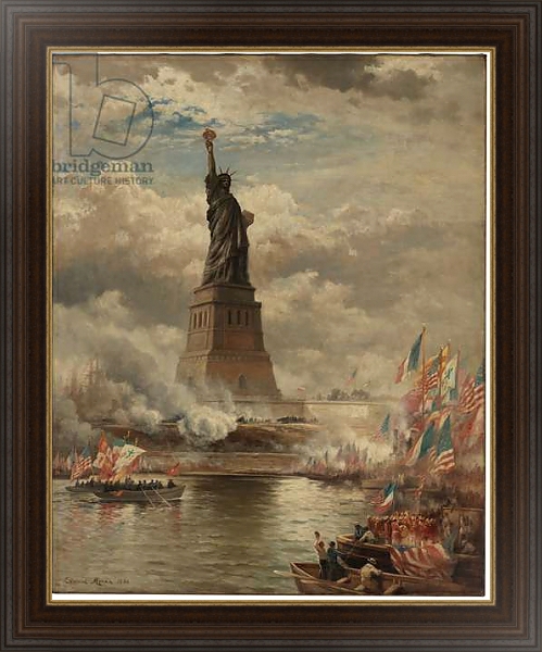 Постер The Unveiling of the Statue of Liberty, Enlightening the World, 1886 с типом исполнения На холсте в раме в багетной раме 1.023.151