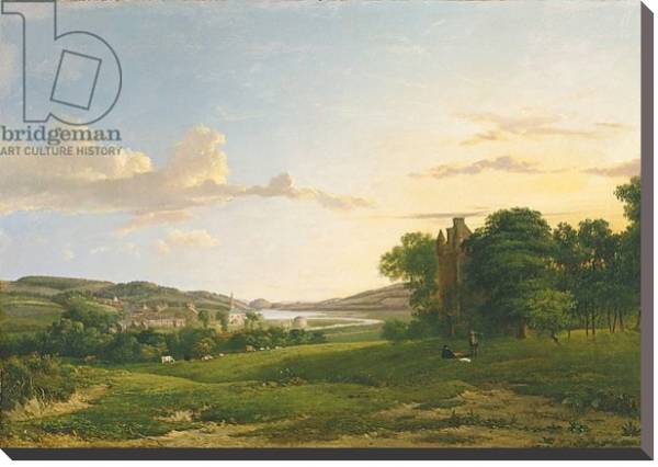 Постер A View of Cessford and the Village of Caverton, Roxboroughshire in the Distance, 1813 с типом исполнения На холсте без рамы