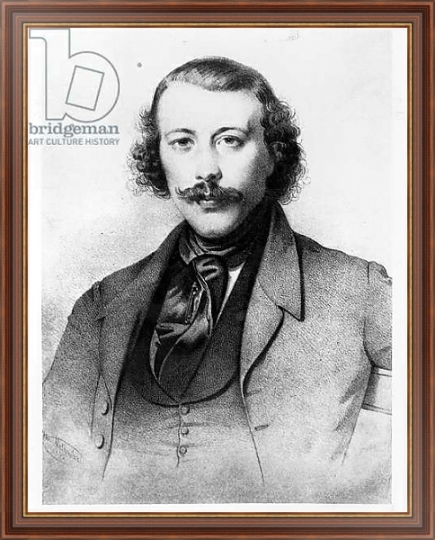 Постер Portrait of Mikhail Aleksandrovich Bakunin 1843 с типом исполнения На холсте в раме в багетной раме 35-M719P-83