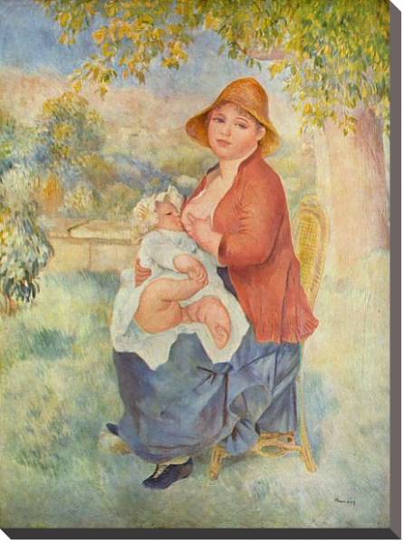 Постер Дитя у груди (Материнство) с типом исполнения На холсте без рамы