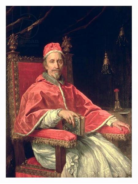 Постер Portrait of Pope Clement IX с типом исполнения На холсте в раме в багетной раме 221-03