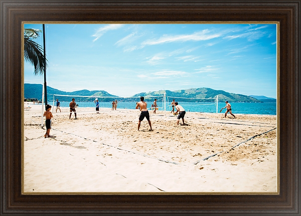 Постер Пляжный волейбол 1 с типом исполнения На холсте в раме в багетной раме 1.023.151