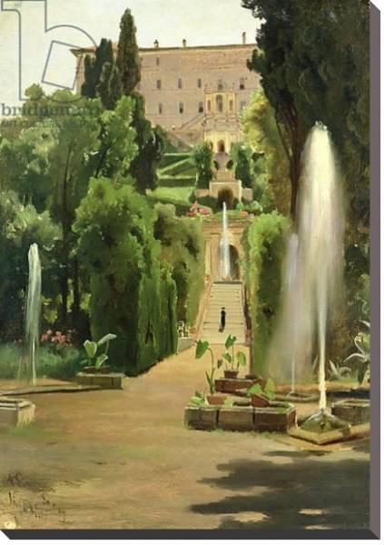 Постер Villa D'Este, Tivoli, 1869 с типом исполнения На холсте без рамы