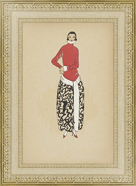 Постер Fédora с типом исполнения Акварель в раме в багетной раме 484.M48.725