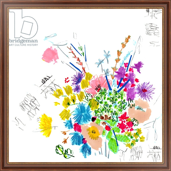 Постер Floral Sketch, 2014 с типом исполнения На холсте в раме в багетной раме 35-M719P-83