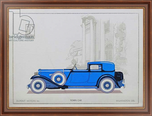 Постер DuPont Motor Cars: Town Car, 1921 с типом исполнения На холсте в раме в багетной раме 35-M719P-83