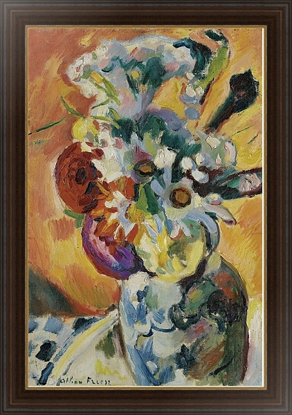 Постер Bouquet De Fleurs с типом исполнения На холсте в раме в багетной раме 1.023.151