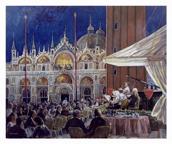 Постер Florian, Piazza di San Marco с типом исполнения На холсте в раме в багетной раме 221-03